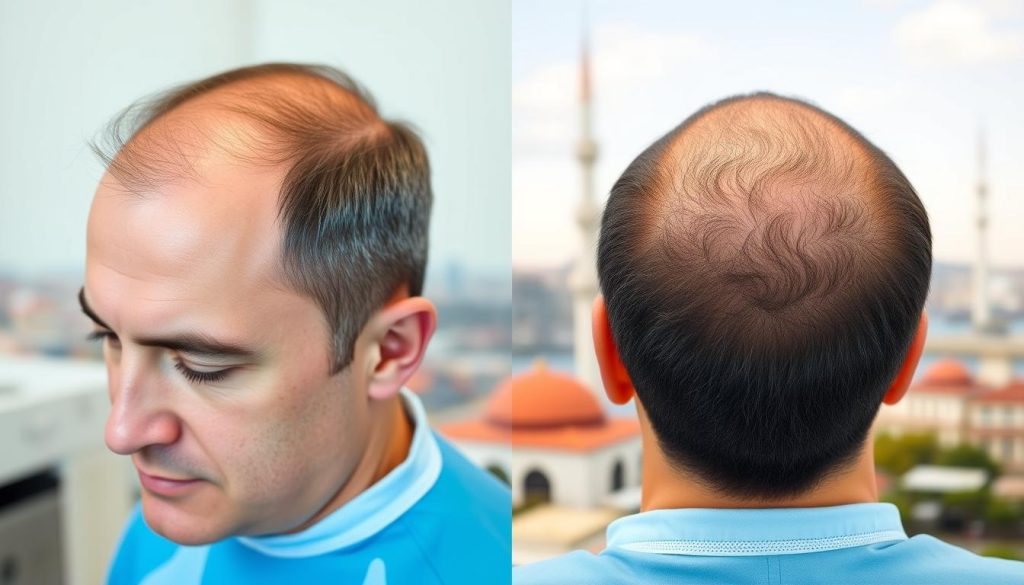 Before and after hair transplant Istanbul