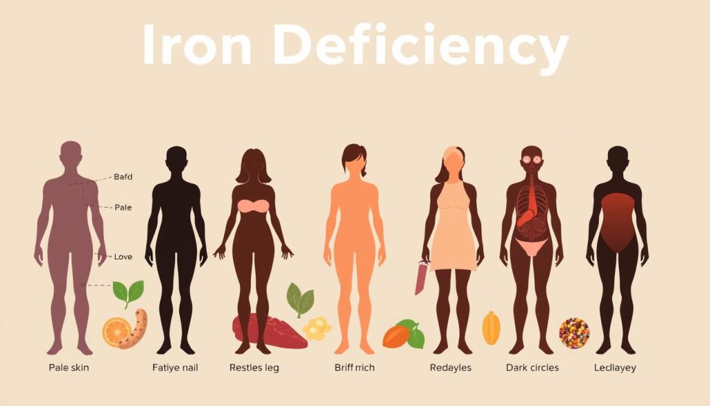 Iron deficiency symptoms visual guide