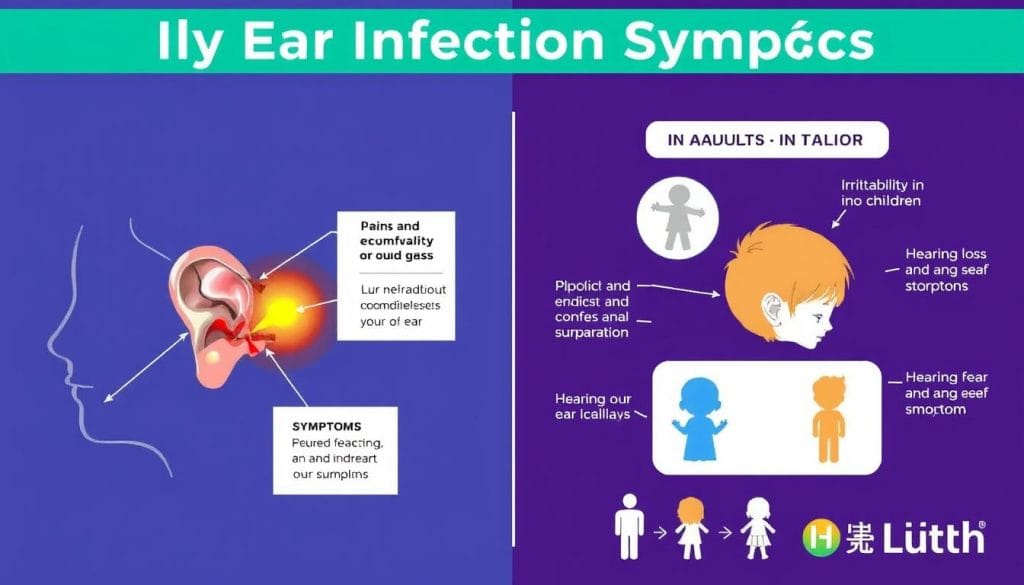 ear infection symptoms chart