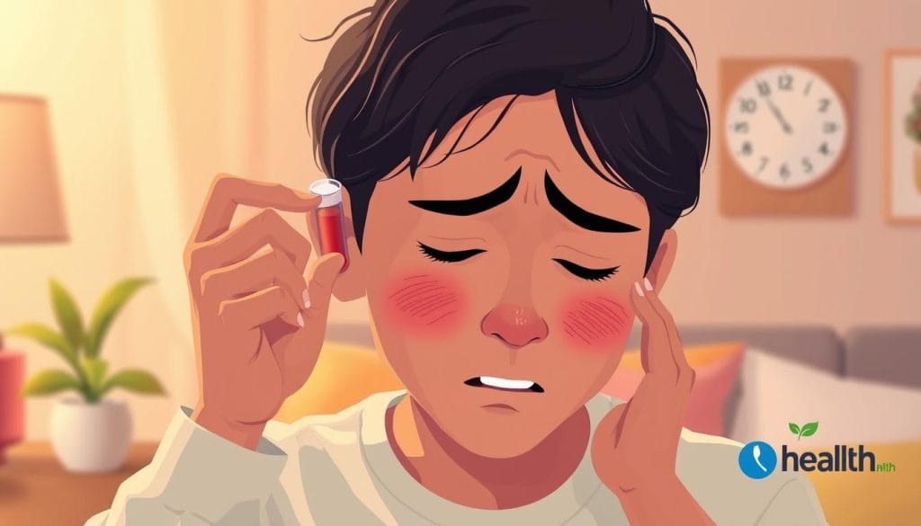 high fever and ear pain