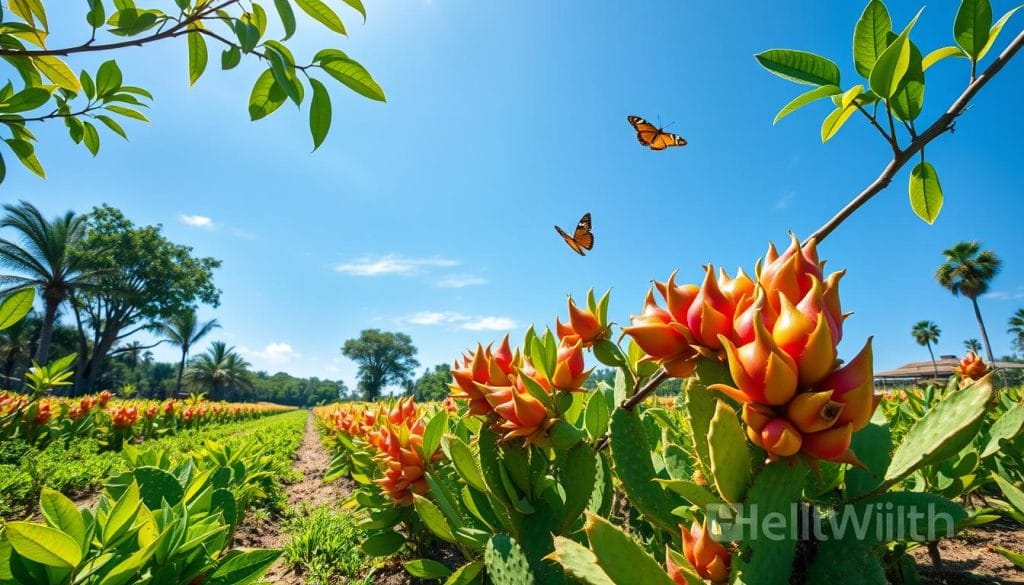 sustainable dragon fruit farm