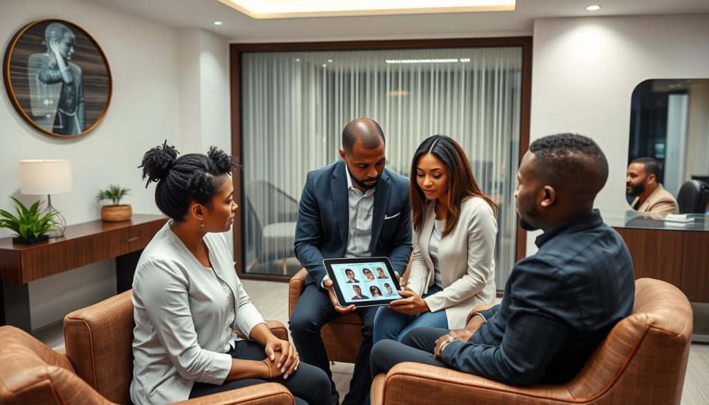 African hair transplant consultation