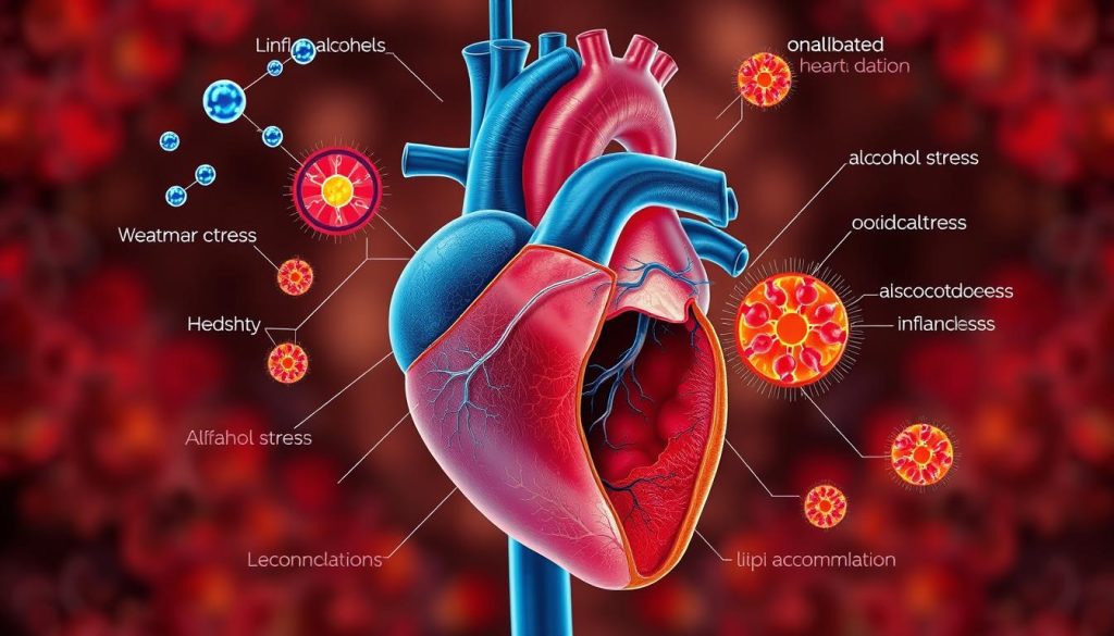 Alcohol-induced heart damage mechanisms