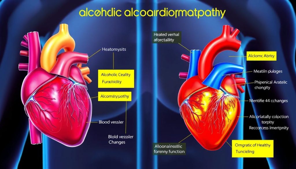 Alcoholic cardiomyopathy diagram