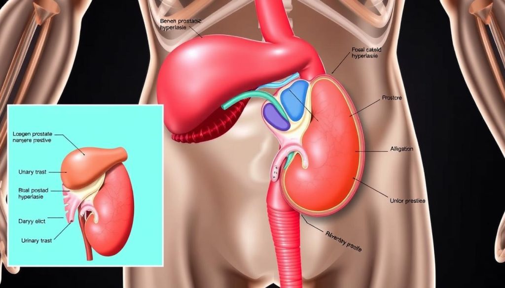 Benign prostatic hyperplasia diagram