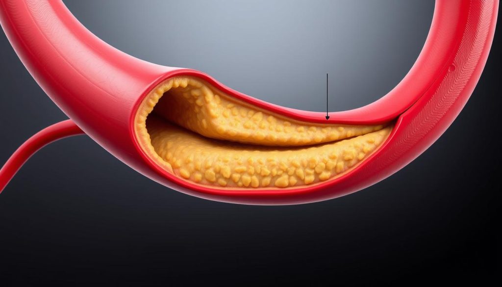 Coronary artery disease plaque buildup