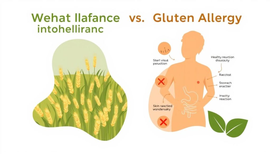 Difference between wheat intolerance and gluten allergy