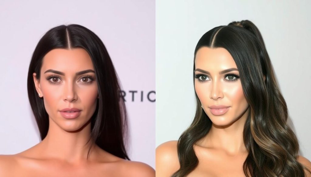 Kim Kardashian transformation