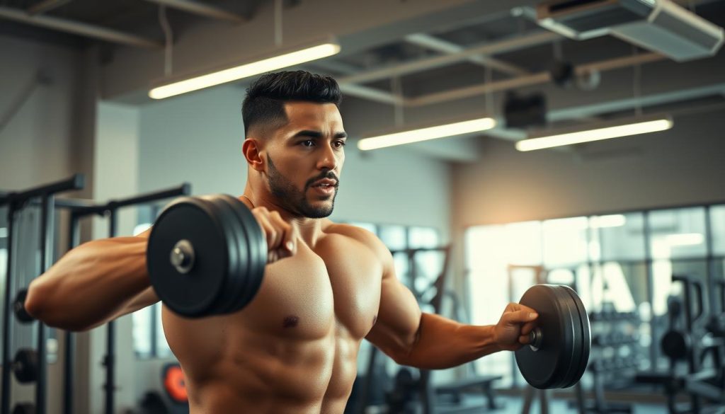 Laz Alonso exercising