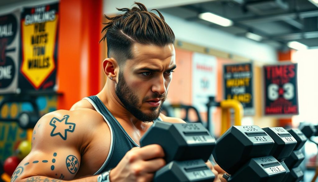 Post Malone exercising