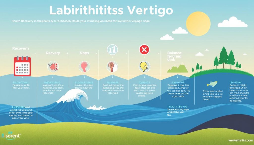 Recovery timeline for labyrinthitis vertigo
