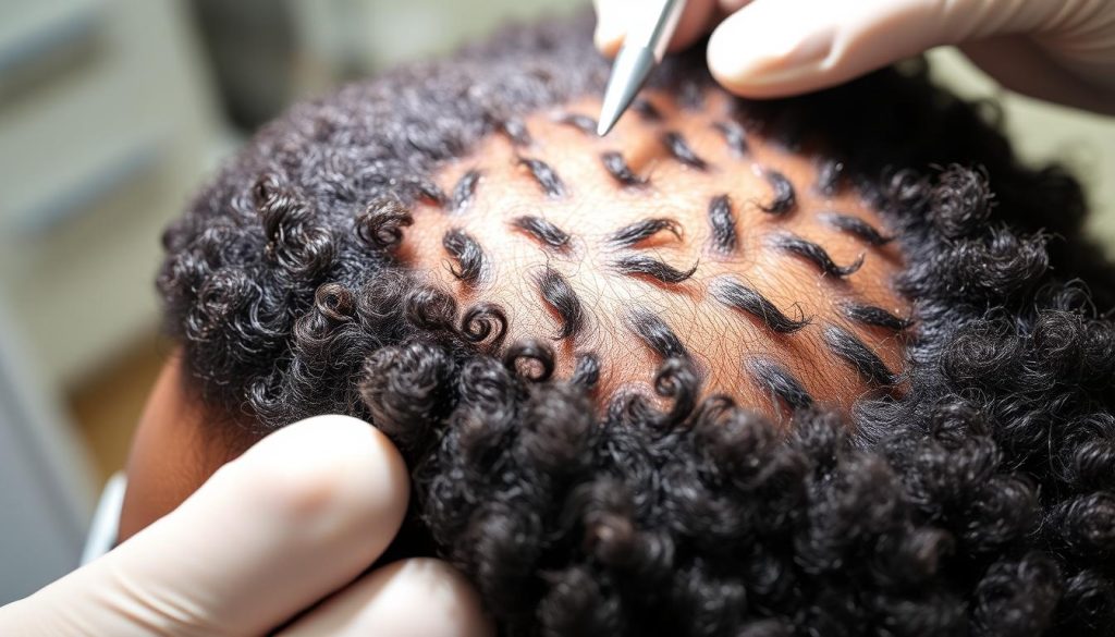 black hair transplant