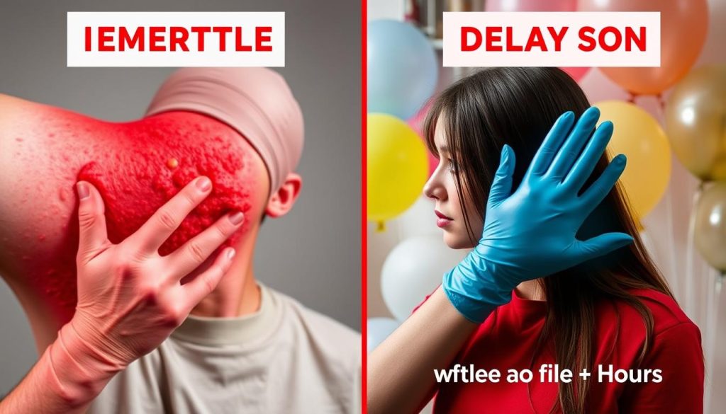 types of reactions to latex