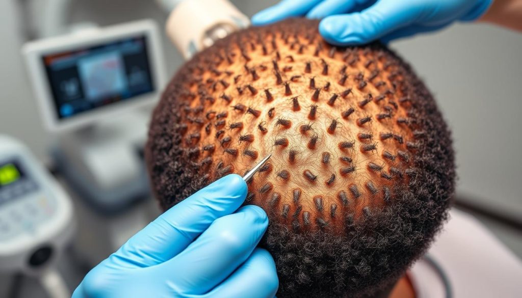Afro-American hair transplant procedure