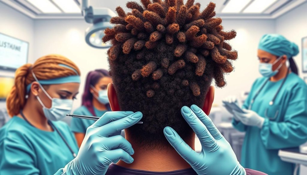 Afro Caribbean hair transplant techniques
