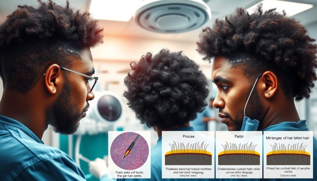 Afro hair transplant challenges