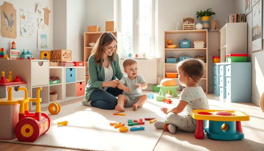 Applied behavior analysis therapy session