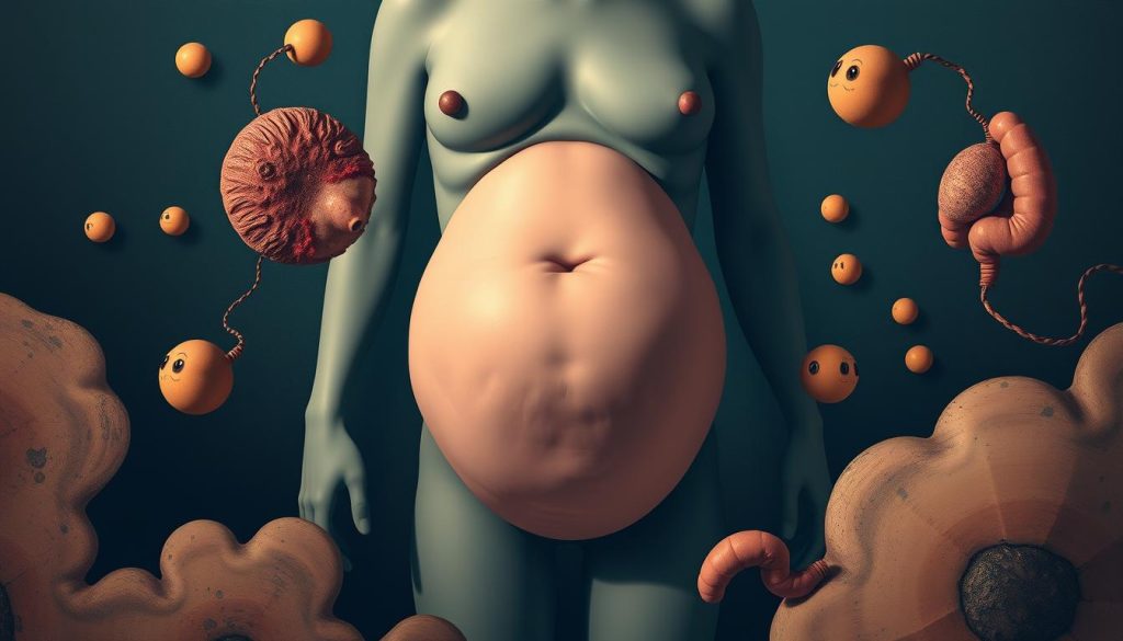 Bloating as a sign of gastric carcinoma