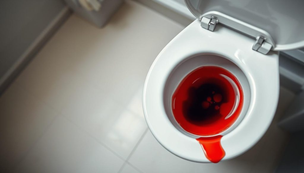 Blood in stool as a symptom of rectal cancer in women