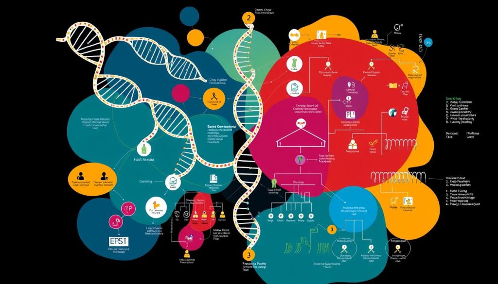 Complex autism genetics diagram