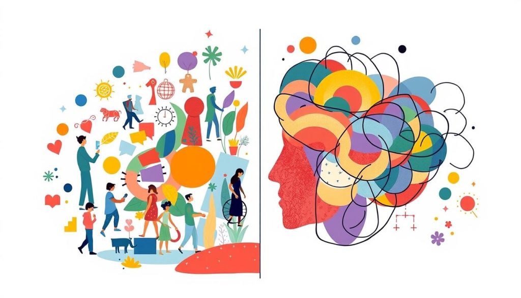 Developmental disability and mental health comparison