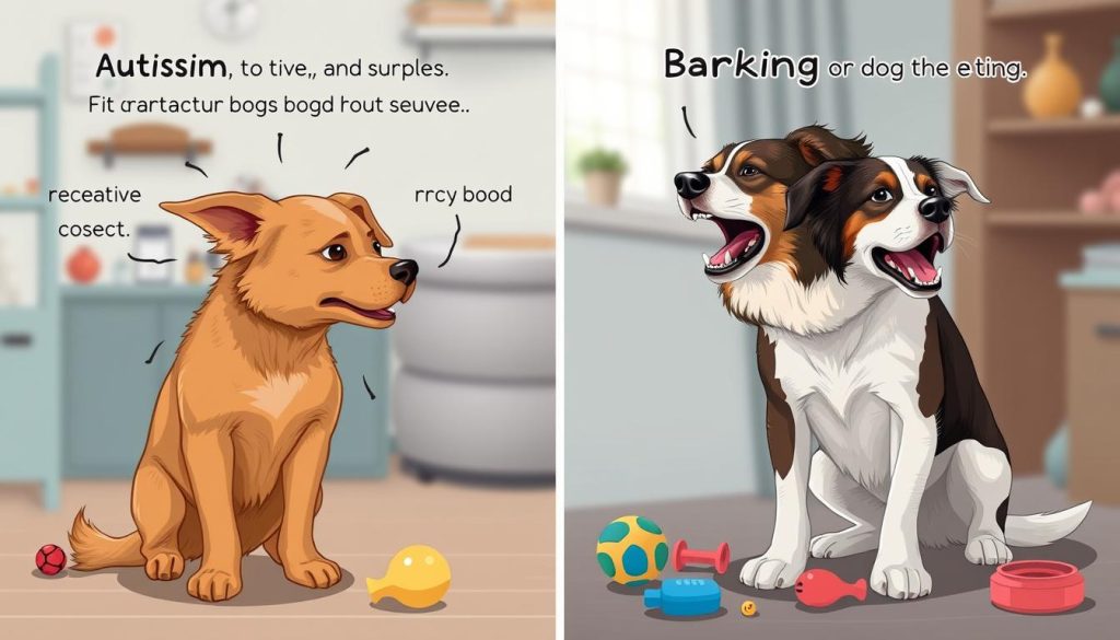 Dog autism symptoms comparison