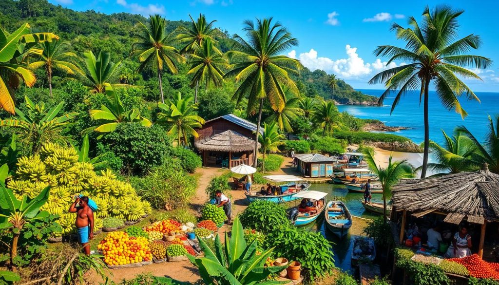 Economic activities in tropical regions