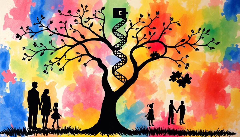 Familial autism inheritance patterns