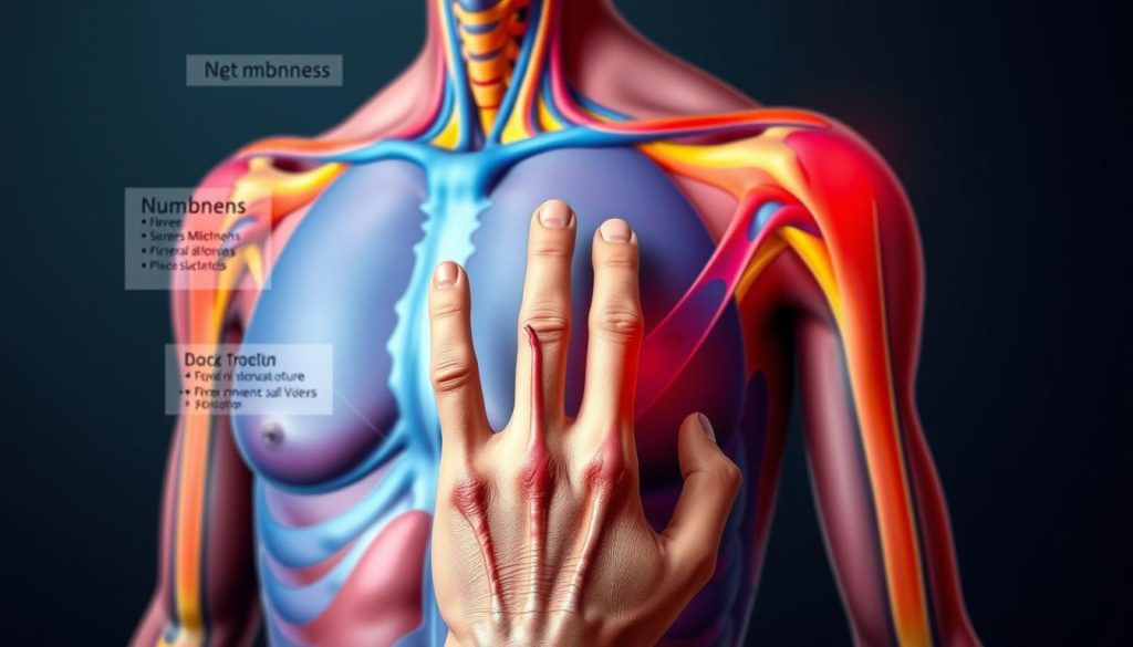 Immediate medical signs for numbness in arm and hand