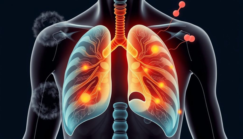 Lung cancer chest pain patterns