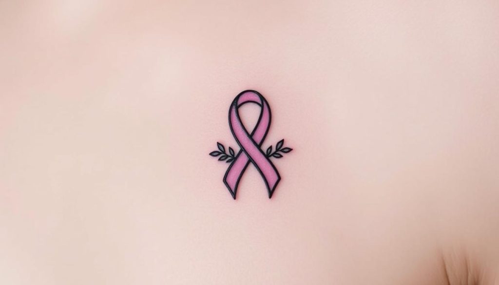 Minimalist lymphoma cancer tattoos