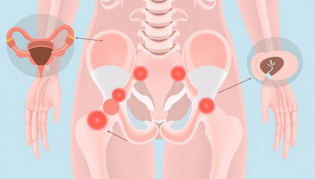 Pelvic pain diagram