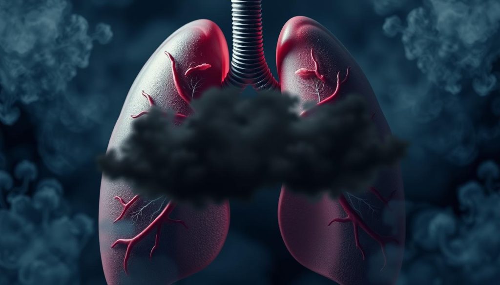 Persistent cough and breathing changes