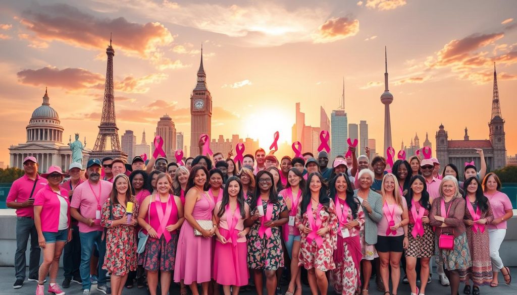 Pink ribbon campaign global impact