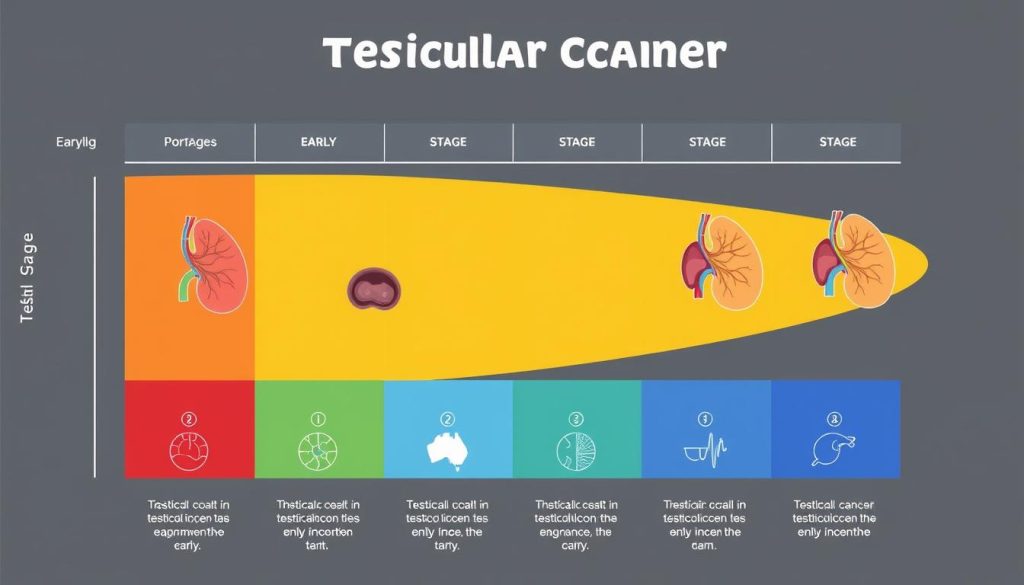 Testicular cancer stages diagram