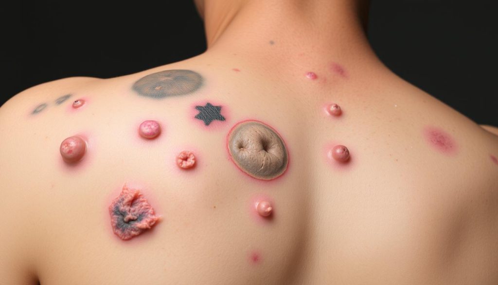 Unusual skin growths and abnormalities