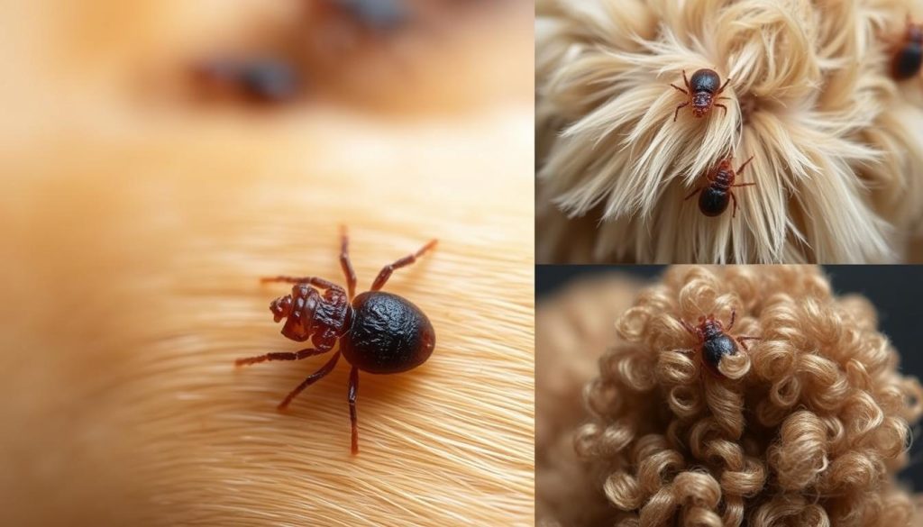 pictures of dog lice on various coat types